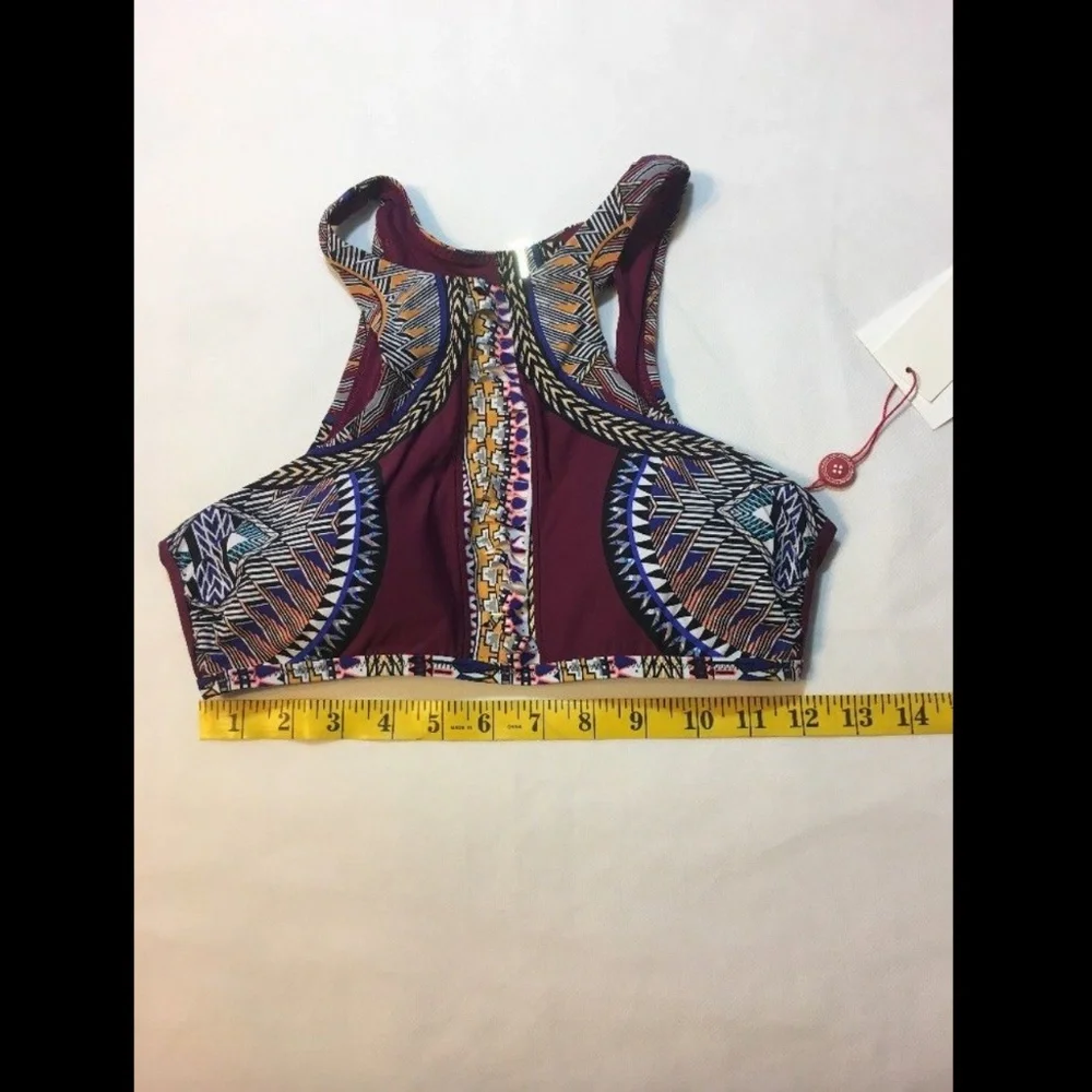 NWT! $101‎ Red Carter High Neck Bikini Top [SZ XS]